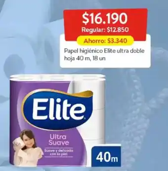 Lider Elite - papel higiénico ultra doble hoja 40 m, 18 un oferta