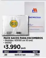 Construmart Pack sacos para escombros oferta