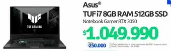 PC Factory Asus TUF i7 8GB RAM 512GB SSD oferta