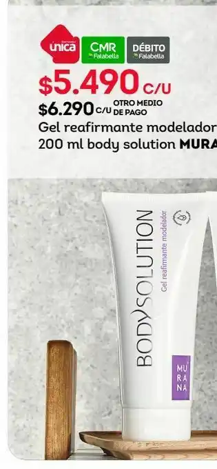 Tottus Gel reafirmante modelador 200 ml body solution murana oferta