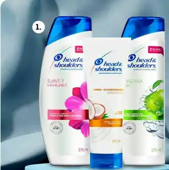 Tottus Shampoo o acondicionador variedades coco, apple, suave y manejable y fuerte de raíz head & shoulders oferta