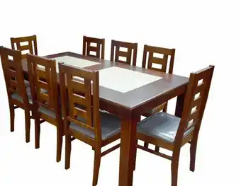 Coopelan Comedor porcelanato 8 sillas nogal oferta