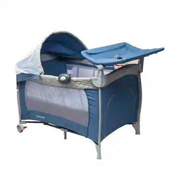 Abcdin Cuna Corral Con Mudador Pack & Play Traveler Azul Bebesit oferta