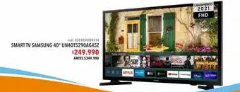 Coopelan Smart tv samsung 40” un40t5290agxsz oferta