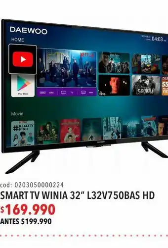 Coopelan Smart tv winia 32” l32v750bas hd oferta