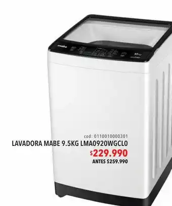 Coopelan Lavadora mabe 9.5kg lma0920wgcl0 oferta