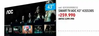 Coopelan Smart tv aoc 43” 43s5305 oferta