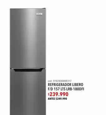 Coopelan Refrigerador libero f/d 157 lts lrb-180dfi oferta