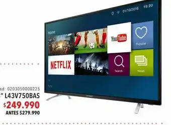 Coopelan Smart tv winia 43” l43v750bas oferta