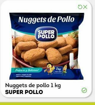 Nuggets de pollo 1 kg super pollo