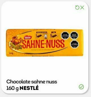 Tottus Chocolate sahne nuss 160 g nestlé oferta