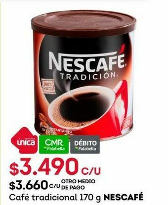 Tottus Café tradicional 170 g nescafé oferta
