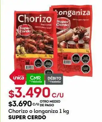 Tottus Chorizo o longaniza 1 kg super cerdo oferta