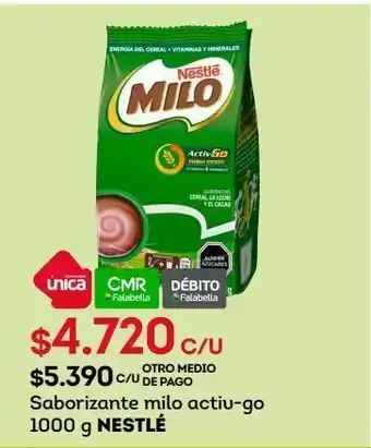 Tottus Saborizante milo activ-go 1000 g nestlé oferta