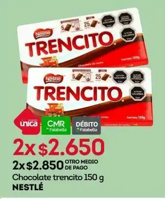 Tottus Chocolate trencito 150 g nestlé oferta