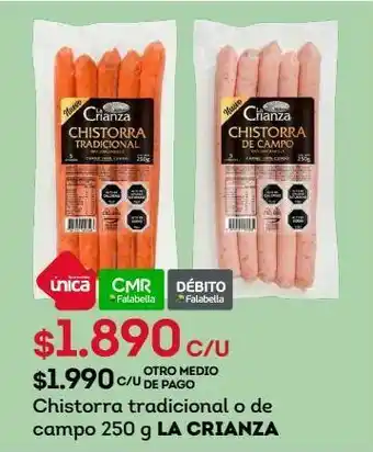 Tottus Chistorra tradicional o de campo 250 g la crianza oferta