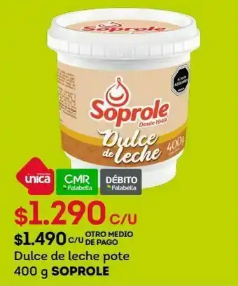 Tottus Dulce de leche pote 400 g soprole oferta