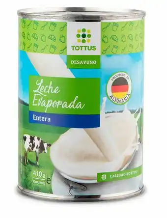 Tottus Leche evaporada 410g oferta