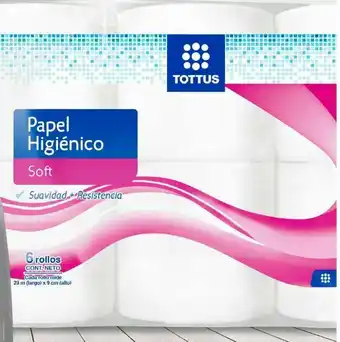 Tottus Papel higiénico doble hoja 6 un 22 m tottus oferta