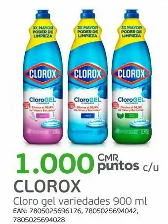 Tottus Clorox cloro gel variedades 900 ml oferta