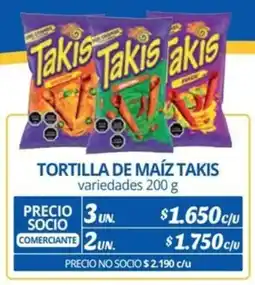 Tortilla de maíz takis