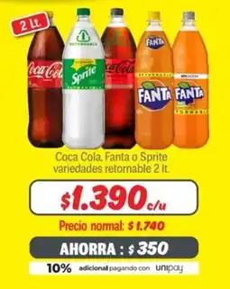Mayorista 10 Coca-Cola, Fanta o Sprite oferta