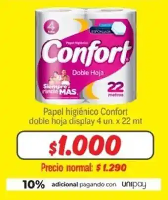 Mayorista 10 Papel higiénico Confort oferta