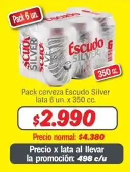 Mayorista 10 Pack cerveza Escudo Silver oferta