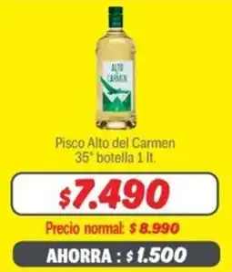 Mayorista 10 Pisco Alto del Carmen 35° oferta