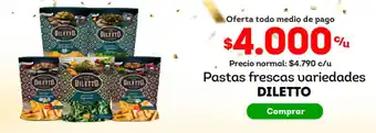 Tottus Pastas frescas variedades DILETTO oferta