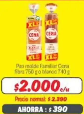 Mayorista 10 Pan molde Familiar Cena fibra oferta