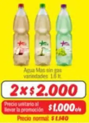 Mayorista 10 Agua mas sin gas vanedades oferta