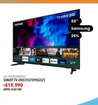 Coopelan Smart tv un55tu7090gxzs oferta