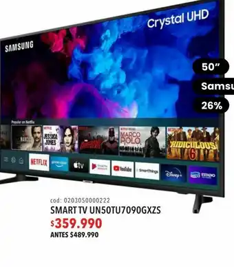 Coopelan Smart tv un50tu7090gxzs oferta