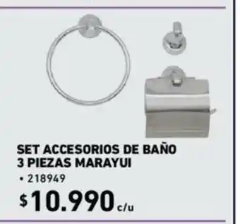 Construmart Set Accesorios de Baño 3 Piezas Marayui 218949 oferta