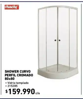 Construmart Shower Curvo Perfil Cromado 80 x 80 cm oferta