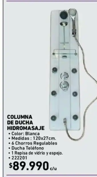 Construmart Columna de Ducha Hidromasaje 222201 oferta
