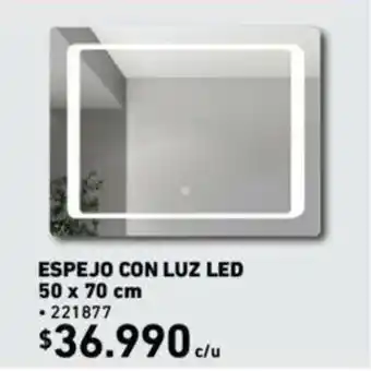 Construmart Espejo Con Luz LED 50 x 70cm 221877 oferta
