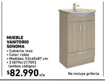 Construmart Mueble Vanitorio Sonoma oferta