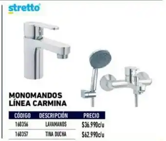Construmart Monomandos Linea Carmina - Lavamanos 160356 oferta