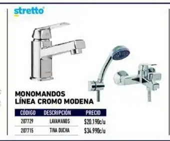 Construmart Monomandos Linea Cromo Modena - Lavamanos 207729 oferta
