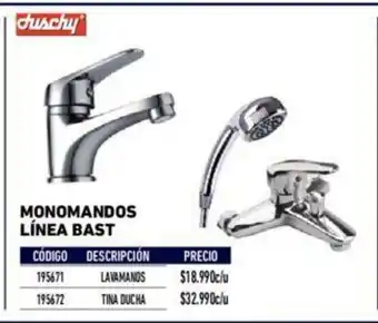 Construmart Monomandos Linea Bast - Lavamanos 195671 oferta