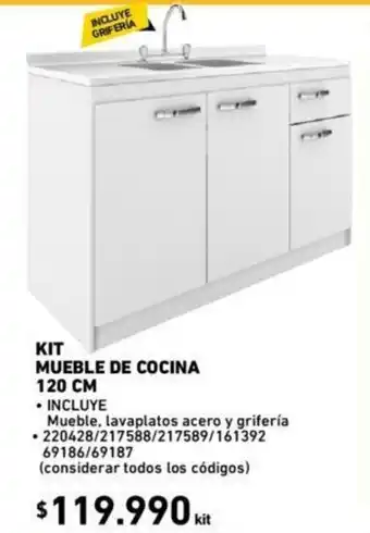 Construmart Kit Mueble de Cocina 120 cm oferta