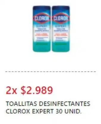 Santa Isabel Toallitas Desinfectantes Clorox Expert 2x30 unid oferta