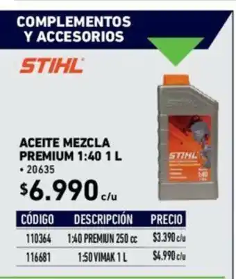 Construmart Aceite Mezcla Premium 1:40 1L - 20635 oferta