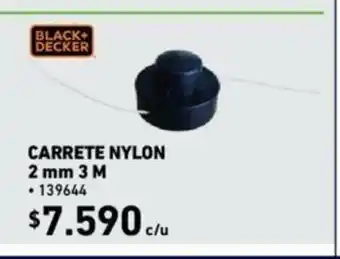 Construmart Black+Decker Carrete Nylon 2mm 3M oferta