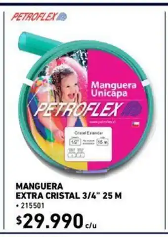 Construmart Petroflex Manguera Extra Cristal 3/4" 25M oferta