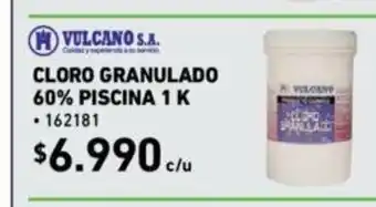 Construmart Vulcano S.A Cloro Granulado 60% Piscina 1K oferta
