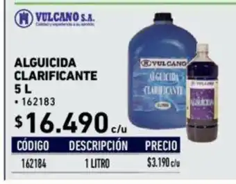 Construmart Vulcano S.A Alguicida Clarificante 5L oferta