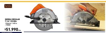 Construmart Black+Decker Sierra Circular 7 1/4" CS1004 oferta